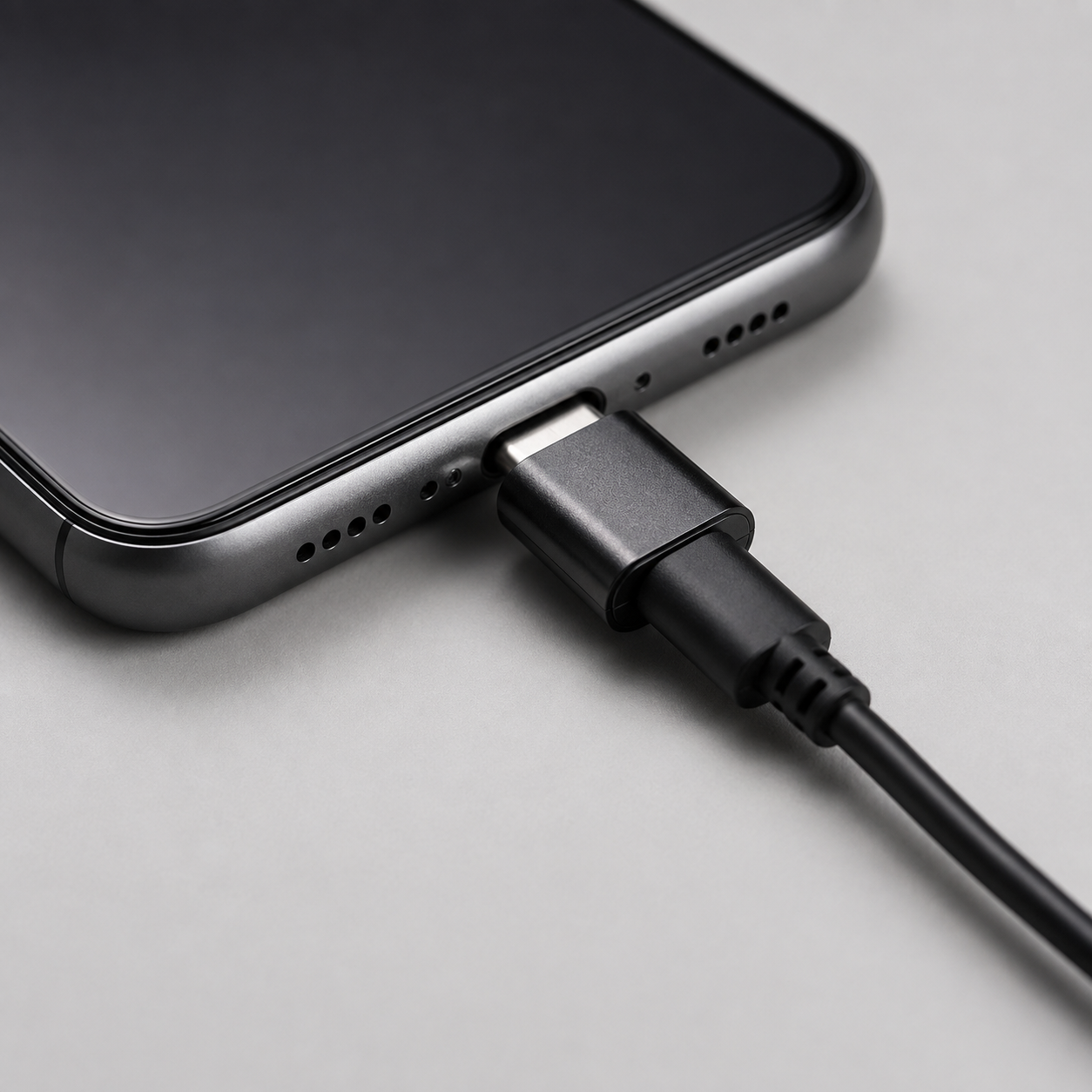 OTG connector and wired mouse connecting to the smartphone